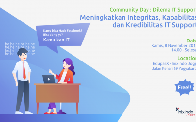 Community Day : Meningkatkan Integritas, Kapabilitas dan Kredibilitas IT Support