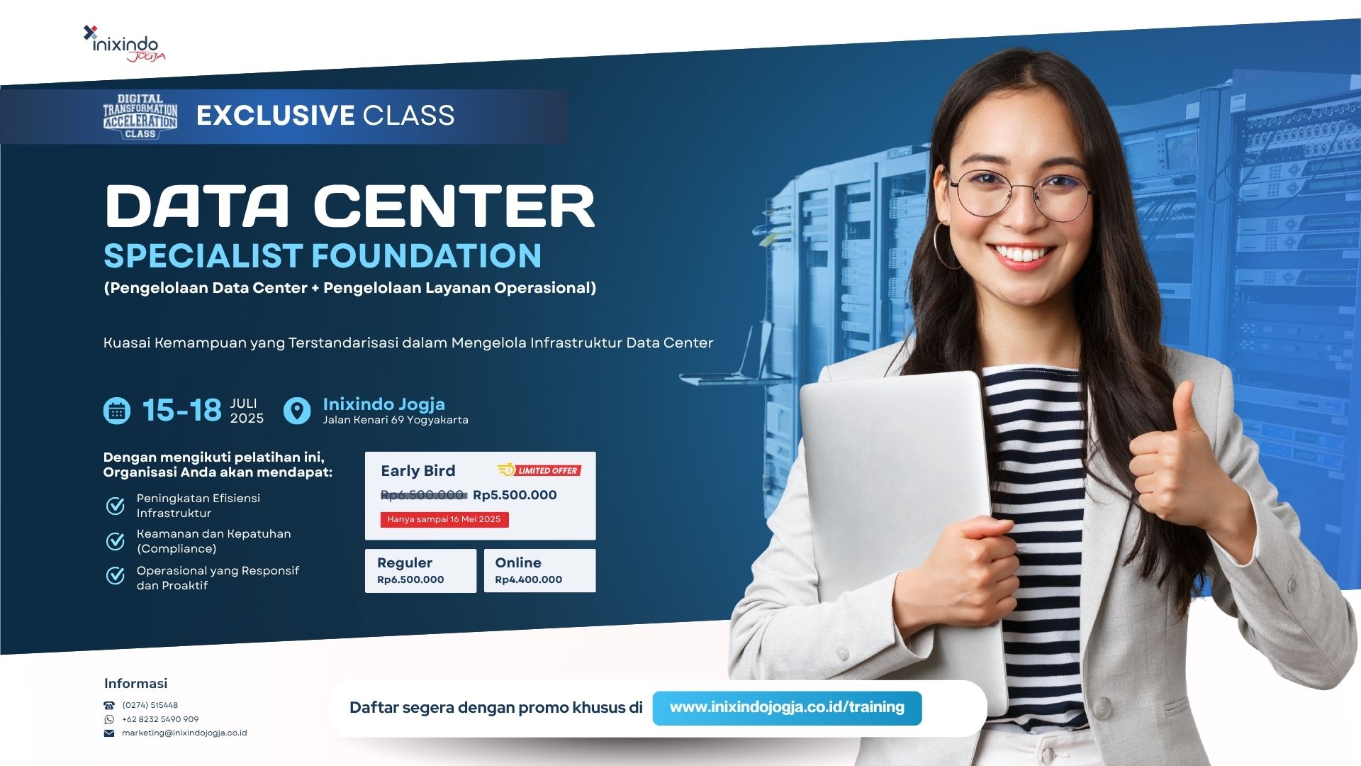Exclusive Class - Data Center Specialist Foundation (Pengelolaan Data Center+Pengelolaan Layanan Operasional) 7 Exclusive Class - Data Center Specialist Foundation (Pengelolaan Data Center+Pengelolaan Layanan Operasional) 7